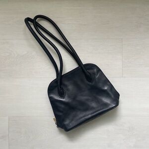 Vintage Lord & Taylor Navy Leather Shoulder Purse